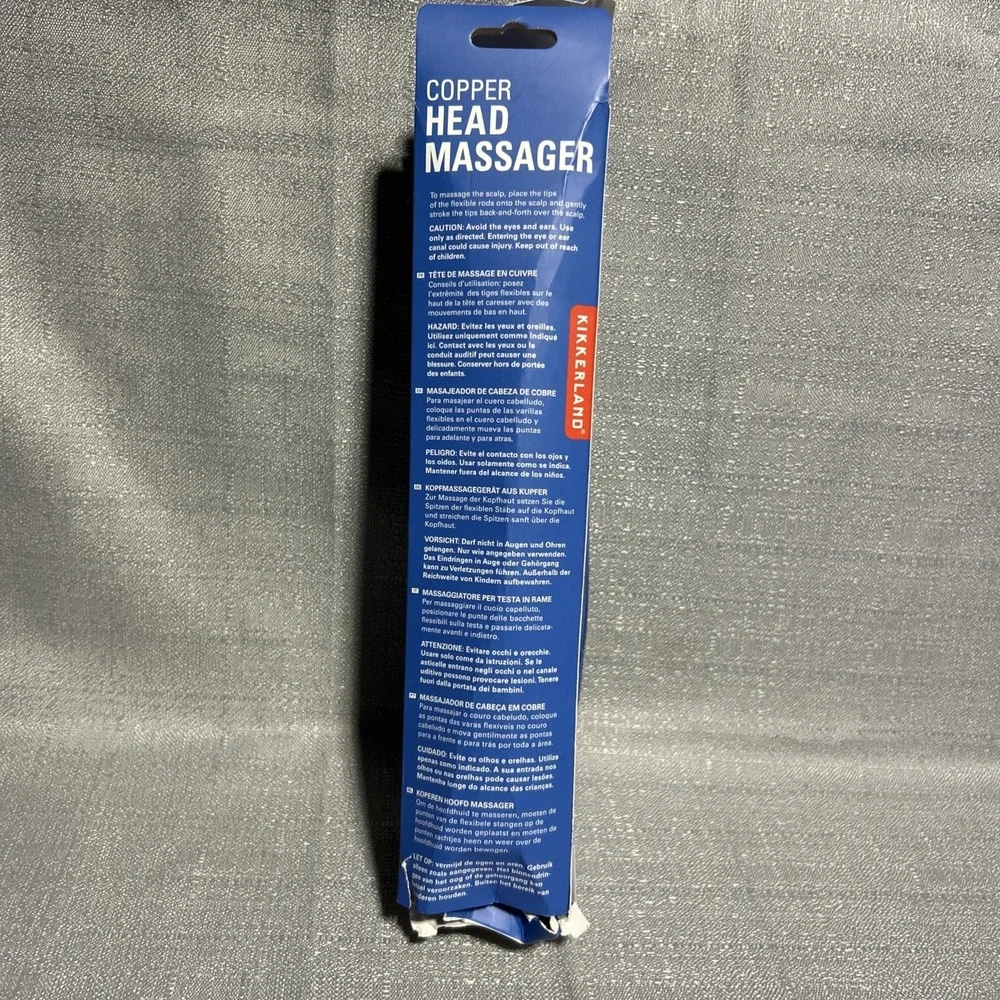 Kikkerland‎ Head & Scalp Massager Manual Handheld Lightweight Copper